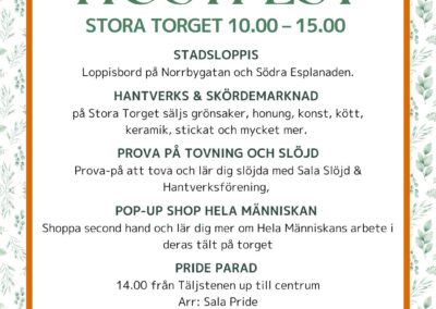 Program för Höstfest 6/9 2025