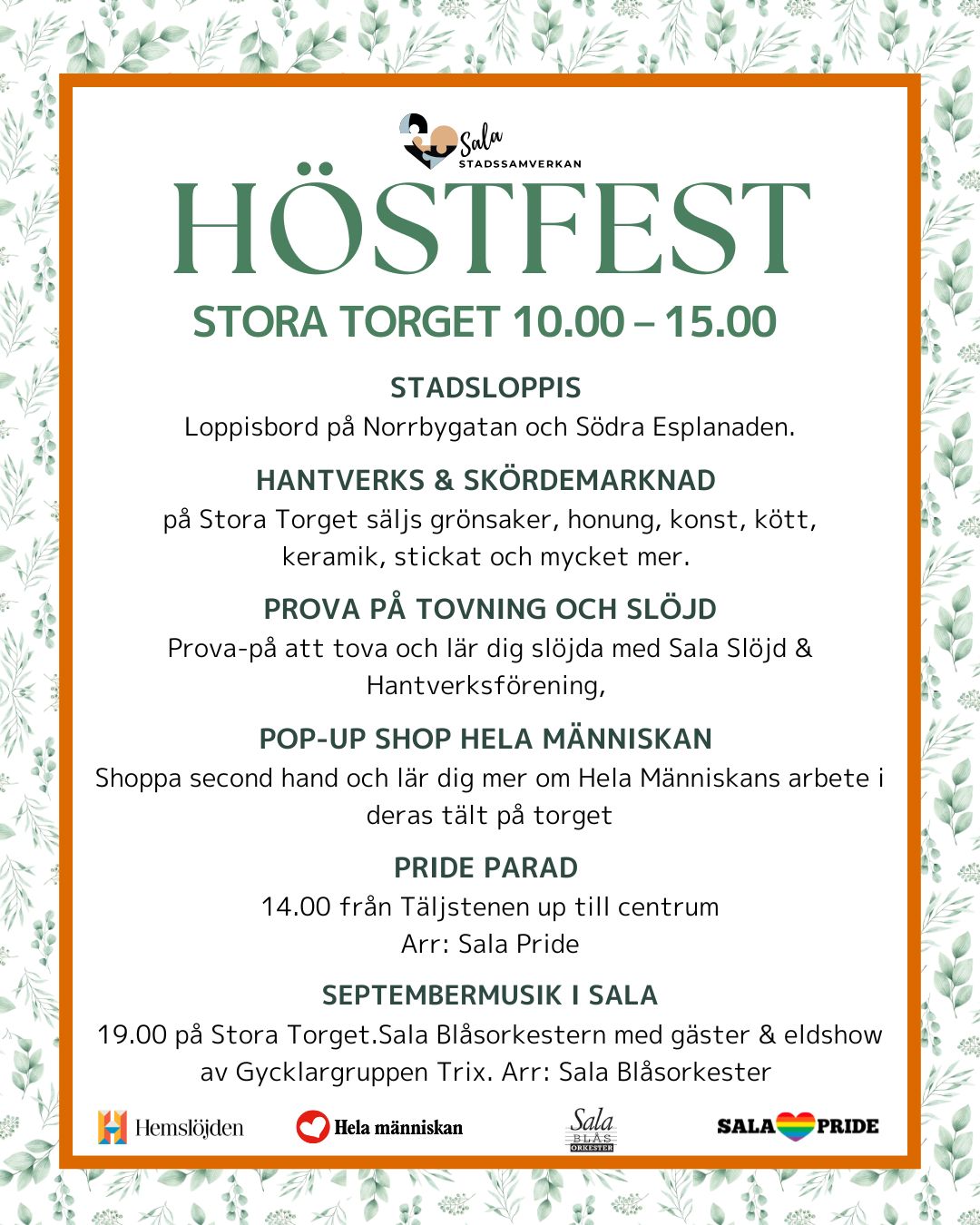 Program för Höstfest 6/9 2025
